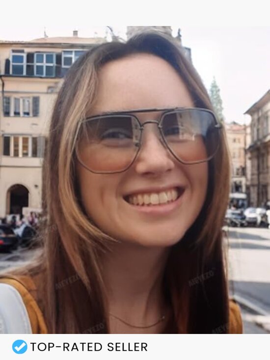 Oversized Square Aviator Sunglasses Classic Pilot UV400 Shield main image 6